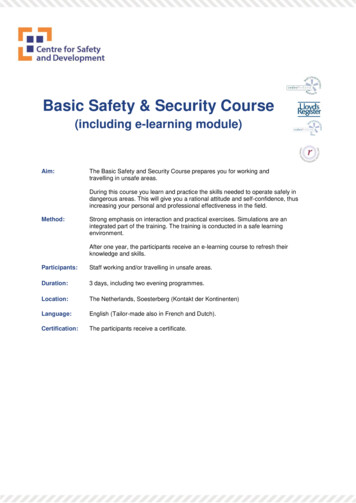 Basic Safety & Security Course