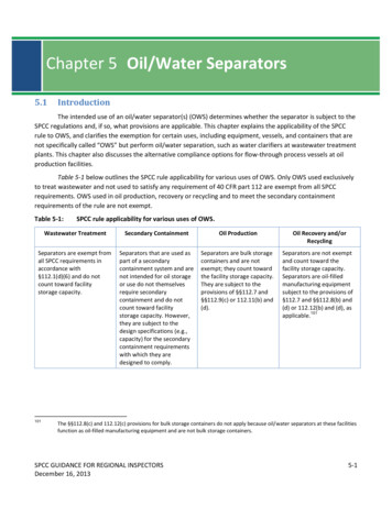 Chapter 5 Oil/Water Separators