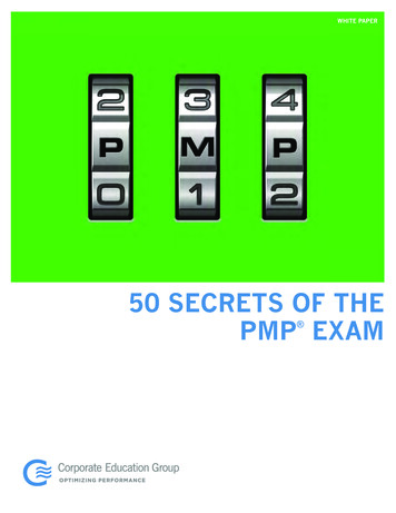 50 SecretS Of The PMP ExaM - Corpedgroup 