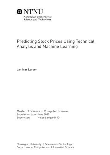 Predicting Stock Prices Using Technical Analysis And .