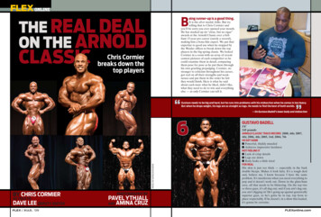 ONLINE THE REAl DEAl B ARnolD ClAssic