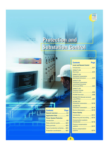 Protection And Substation Control