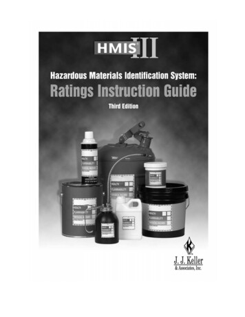 HMIS RATINGS INSTRUCTION GUIDE, THIRD EDITION