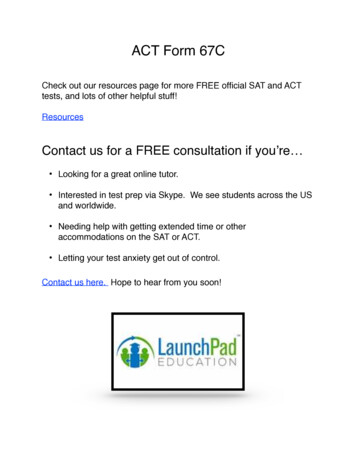 ACT Form 67C - LaunchPad Education