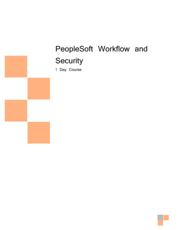PeopleSoft Workflow And Security