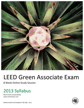 8 Week Syllabus LEED Green Associate
