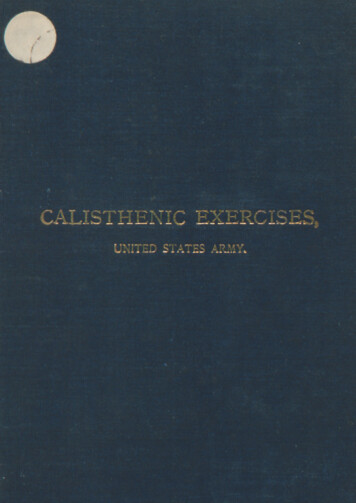 Manual Of Calisthenic Exercises