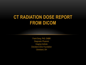 CT RADIATION DOSE REPORT FROM DICOM
