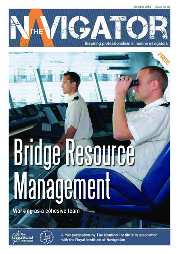 Bridge Resource Management - Nautical Institute