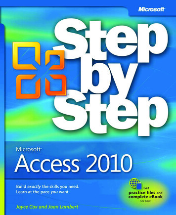 Microsoft(R) Access(R) 2010 Step By Step