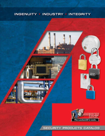 A-003: American Lock Security Products Catalog