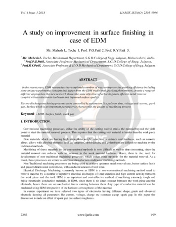 A Study On Improvement In Surface Finishing In Case Of EDM