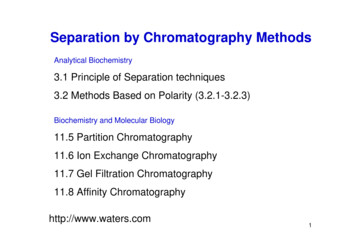 Separation By Chromatography Methods