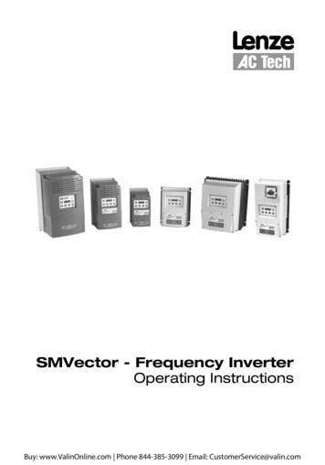 Lenze SMVector Frequency Inverters Operating Instructions