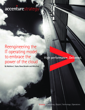 Reengineering The IT Operating Model For Cloud - Accenture
