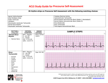 ACLS Study Guide For Precourse Self-Assessment