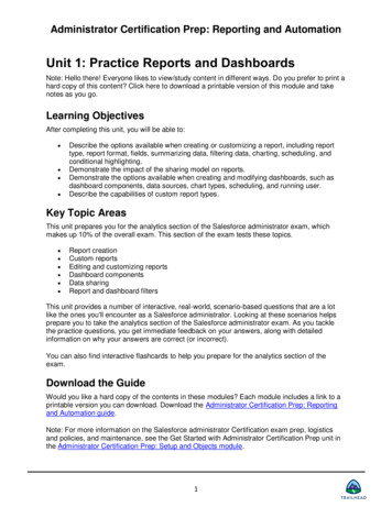 Unit 1: Practice Reports And Dashboards - Salesforce