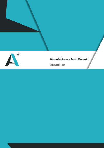 Manufacturers Data Report - Aflex