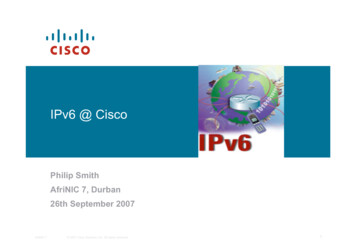 IPv6 @ Cisco
