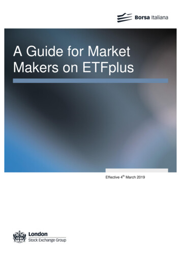 A Guide For Market Makers On ETFplus - Borsa Italiana