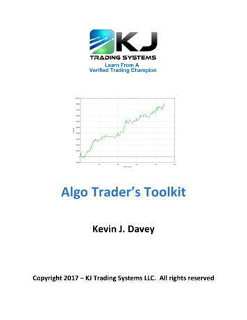 Algo Trader’s Toolkit - Donuts