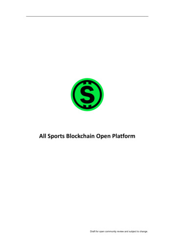 All Sports Blockchain Open Platform White Paper Update .