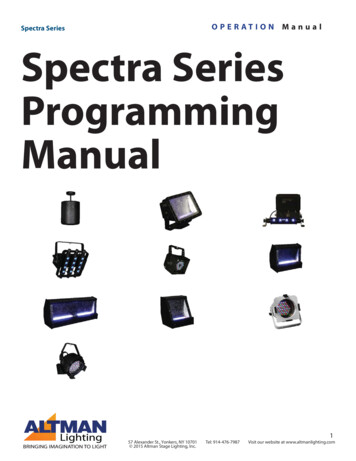 Spectra Series Operation Manual - Altman Lighting