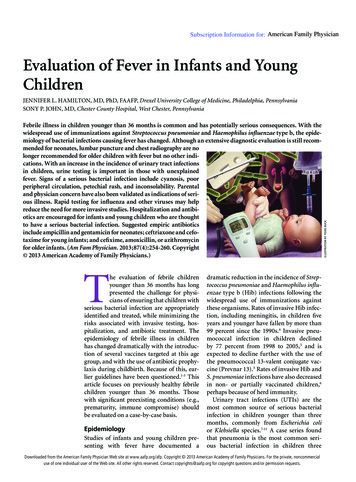 Evaluation Of Fever In Infants And Young Children