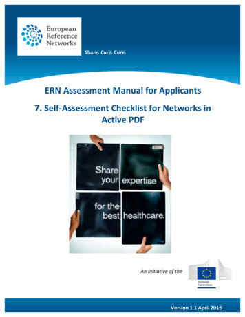 160222 Self-Assessment For Networks - European Commission