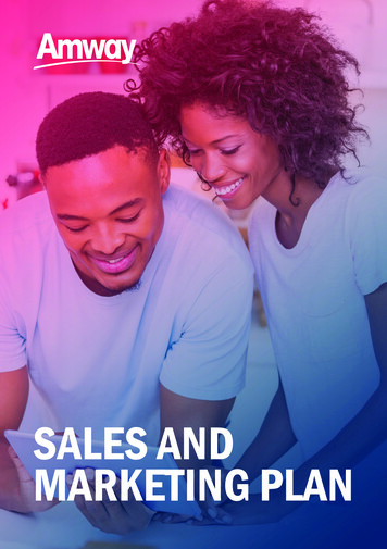 SALES AND MARKETING PLAN - Amway