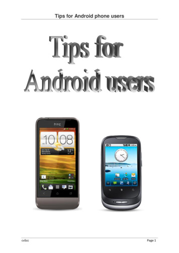 Tips For Android Phone Users - CvScc