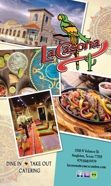 DINE IN TAKE OUT Lacasonatexmexcantina CATERING