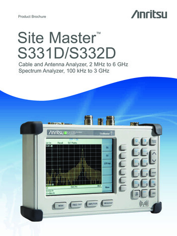 Site Master S331D/S332D Product Brochure - SGLabs
