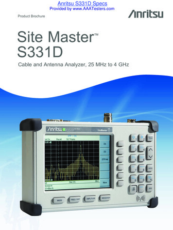 Site Master S331D Product Brochure - Aaatesters 