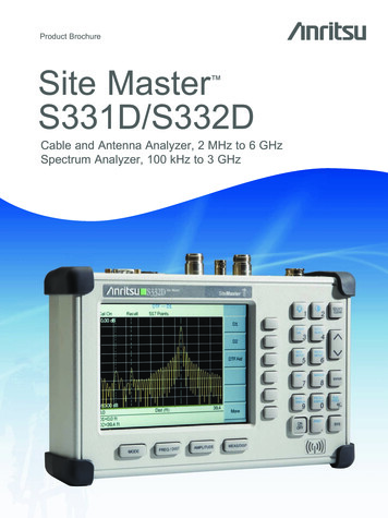 Site Master S331D/S332D Product Brochure - Testwall