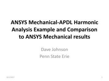 ANSYS Mechanical-APDL Harmonic Analysis Example And .