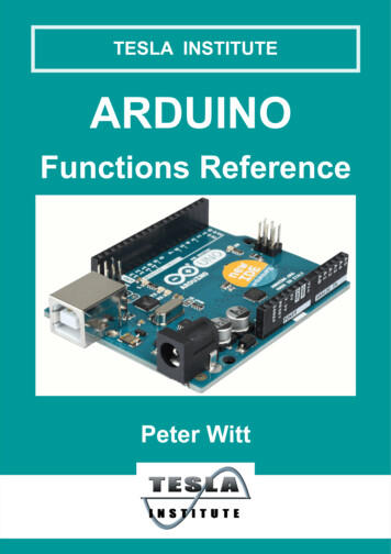 ARDUINO - Functions Reference - Peter Witt - TESLA INSTITUTE