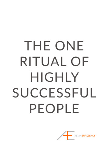The One Ritual Of Highly Succesful People