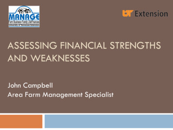Assessing Financial Strengths And Weaknesses