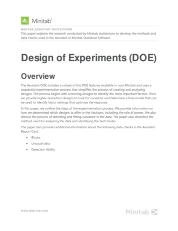 Design Of Experiments (DOE) - Minitab