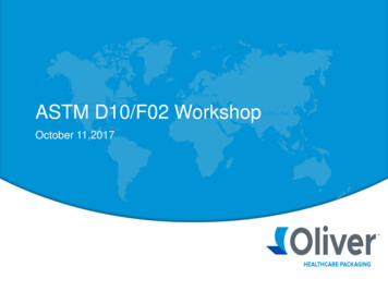 ASTM D10/F02 Workshop