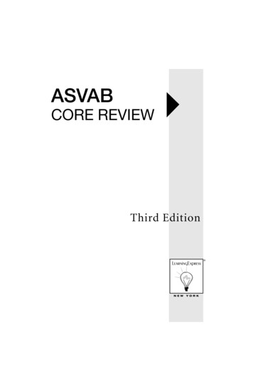 ASVAB Core Review, 3rd Edition - Npsk12 