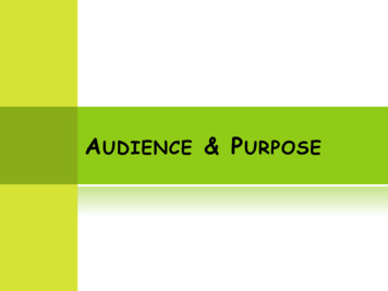 Audience & Purpose - Utoledo.edu