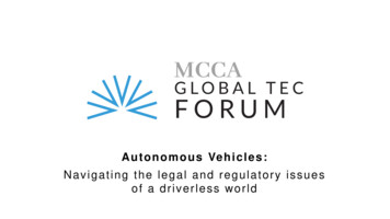 Autonomous Vehicles Presentation - MCCA