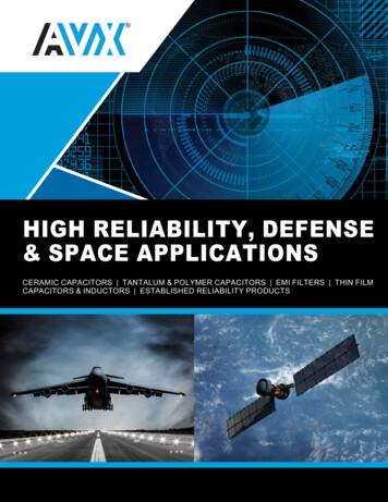 HIGH RELIABILITY, DEFENSE & SPACE APPLICATIONS