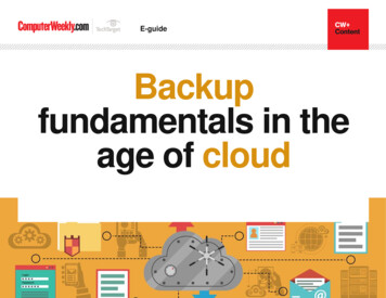 Backup Fundamentals In The Age Of Cloud