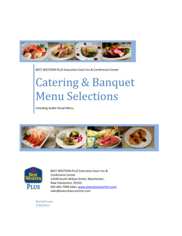 WESTERN Executive Conference Catering & Banquet Menu .