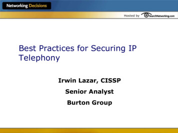 Best Practices For Securing IP Telephony