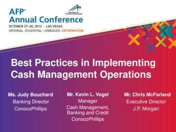 Best Practices In Implementing Cash Management Operations