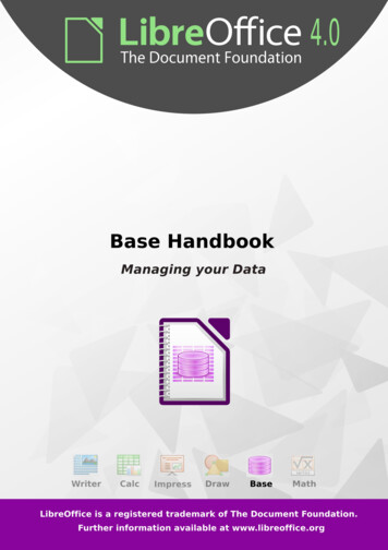 Base Handbook - LibreOffice